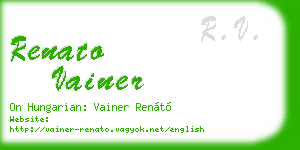 renato vainer business card