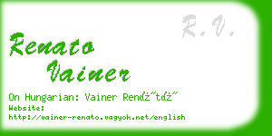 renato vainer business card
